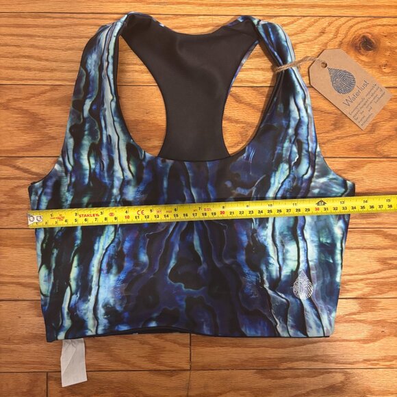 Waterlust Abalone Restoration Reversible Top Women XS/S Blue Ocean Print UPF 50+ - Picture 8 of 11